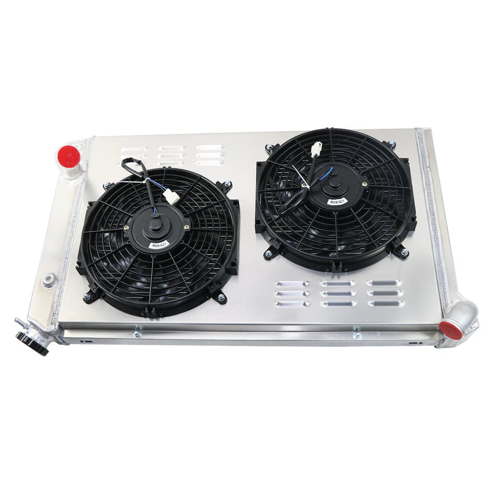 ASI Performance 4 ROWS Radiator+Shroud Fan For 1973-1976 Chevy Corvette Base Stingray 7.4L AT V8