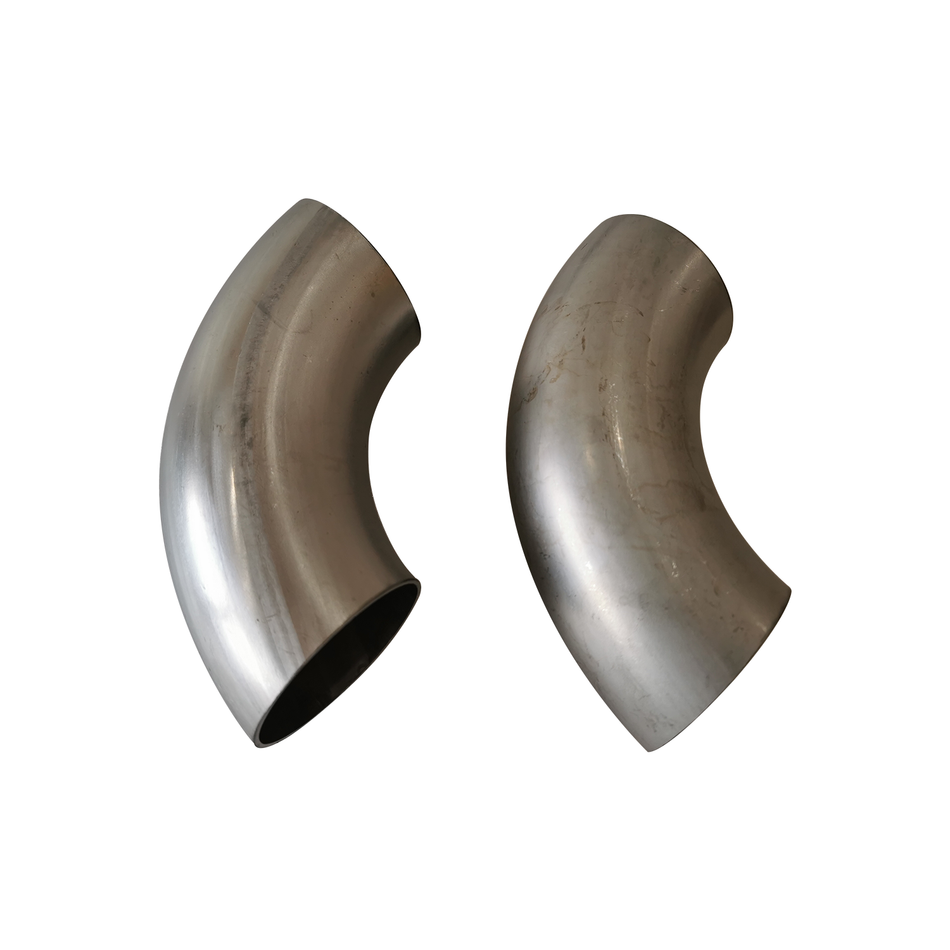 ASI Performance 2pcs 2.5" 90° Degree 304 Stainless Steel Exhaust Bend Elbow Pipe Butt Weld