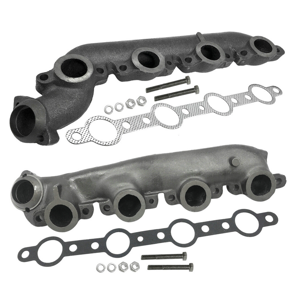 ASI Performance Right ＆ Left Side Exhaust Manifold For 99-03 F250 F350 Ford E250 E350 E450 7.3L