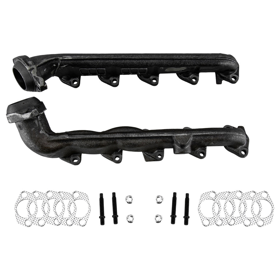 ASI Performance L+R Exhaust Manifolds 6.8L V10 FOR 2000~2019 16 Ford F250SD,F350SD,F450SD,F550SD