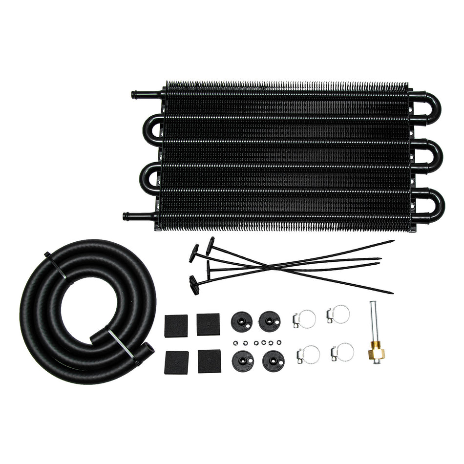 ASI Performance Aluminium 6Pass Tube and Fin Transmission Cooler Universal 5/16" Oil Cooler KIT
