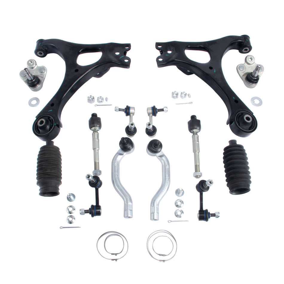 ASI Performance Front Lower Control Arms Ball Joint Sway Bars Tie Rods For 06-11 Honda Civic