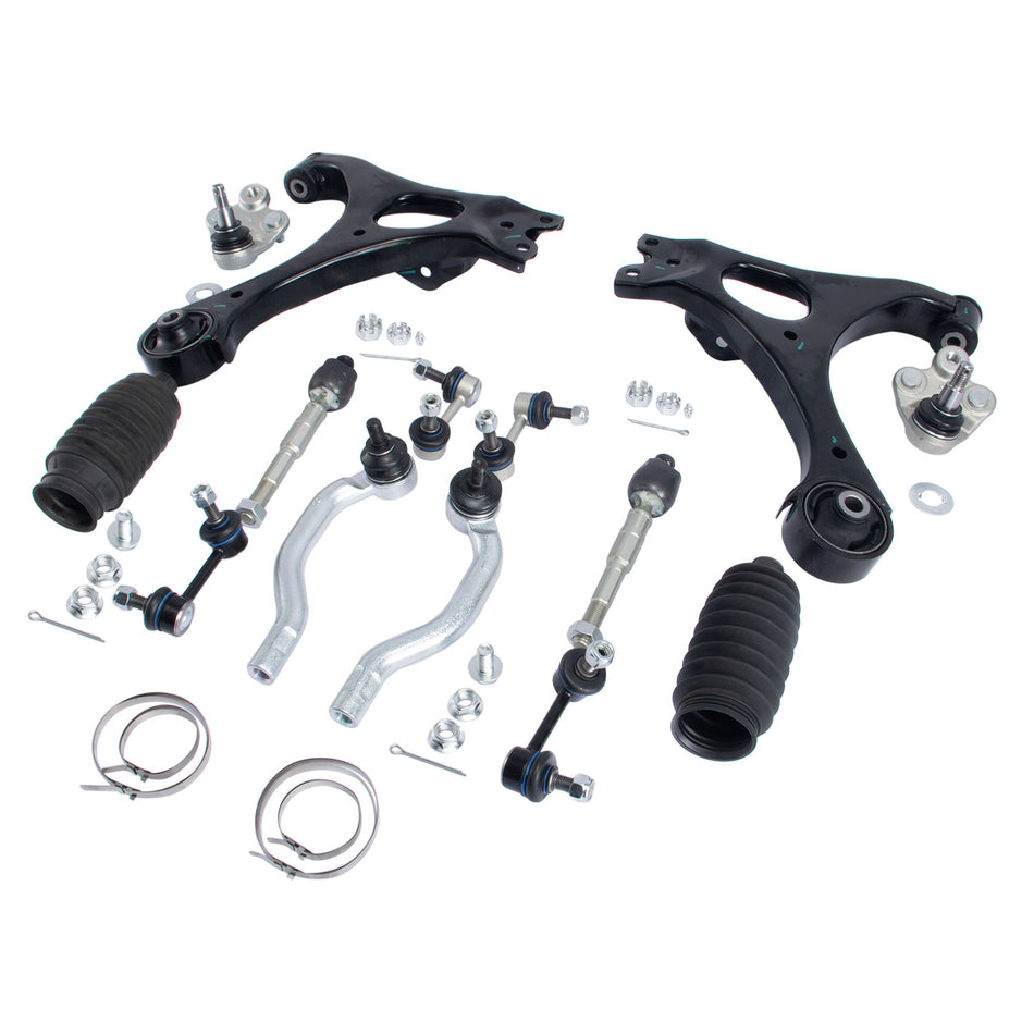 ASI Performance Front Lower Control Arms Ball Joint Sway Bars Tie Rods For 06-11 Honda Civic