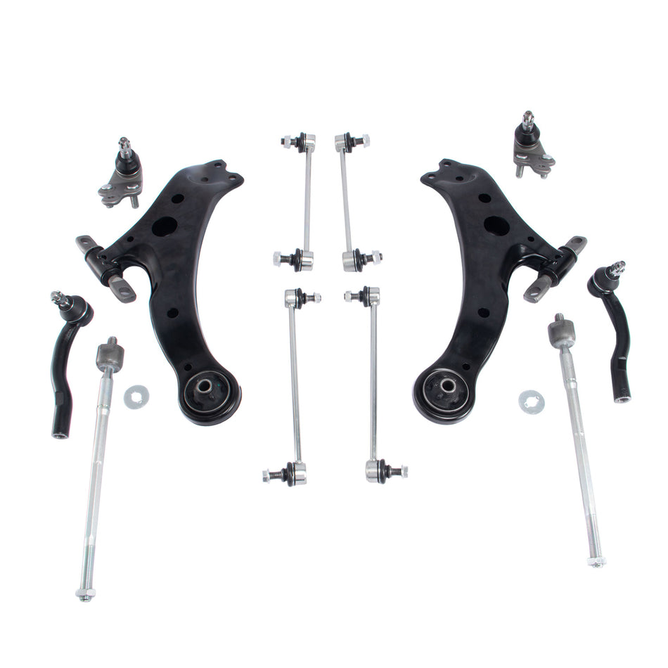 ASI Performance 8pcs Front Lower Control Arm Ball Joint Tie Rod for 2007-2011 10 Toyota Camry
