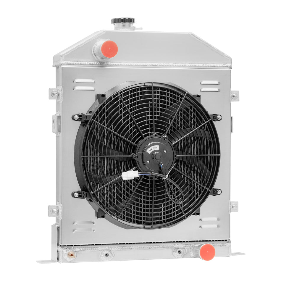 ASI Performance 3 Rows Radiator Shroud Fan For 1942-48 Ford Deluxe Coupe Mercury Series 29A 3.9L