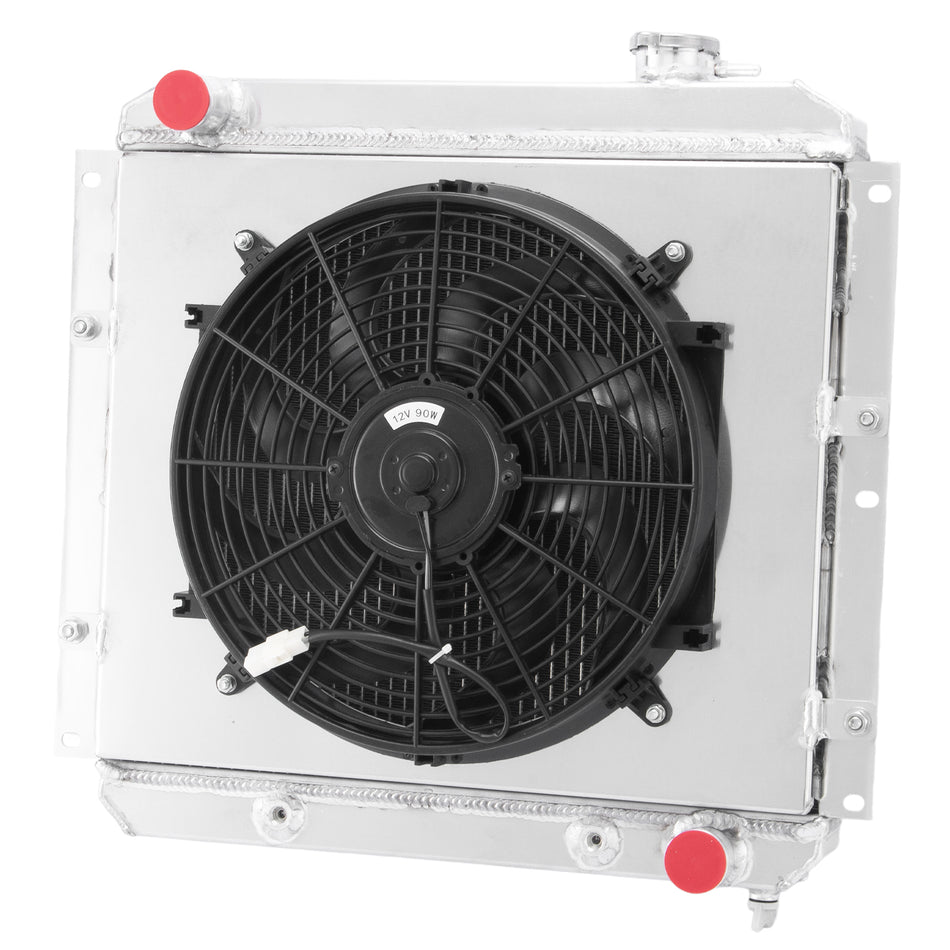 ASI Performance 3 Row Radiator+Shroud Fan for 58-84 Toyota Land Cruiser FJ40 FJ45 3.9L 4.2L L6