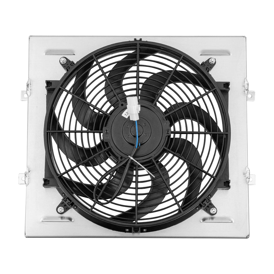 ASI Performance Aluminum Shroud 14 Fan For 1966~1974 1973 Jeep DJ5 Base 3.8L/4.2L/L6 Gas