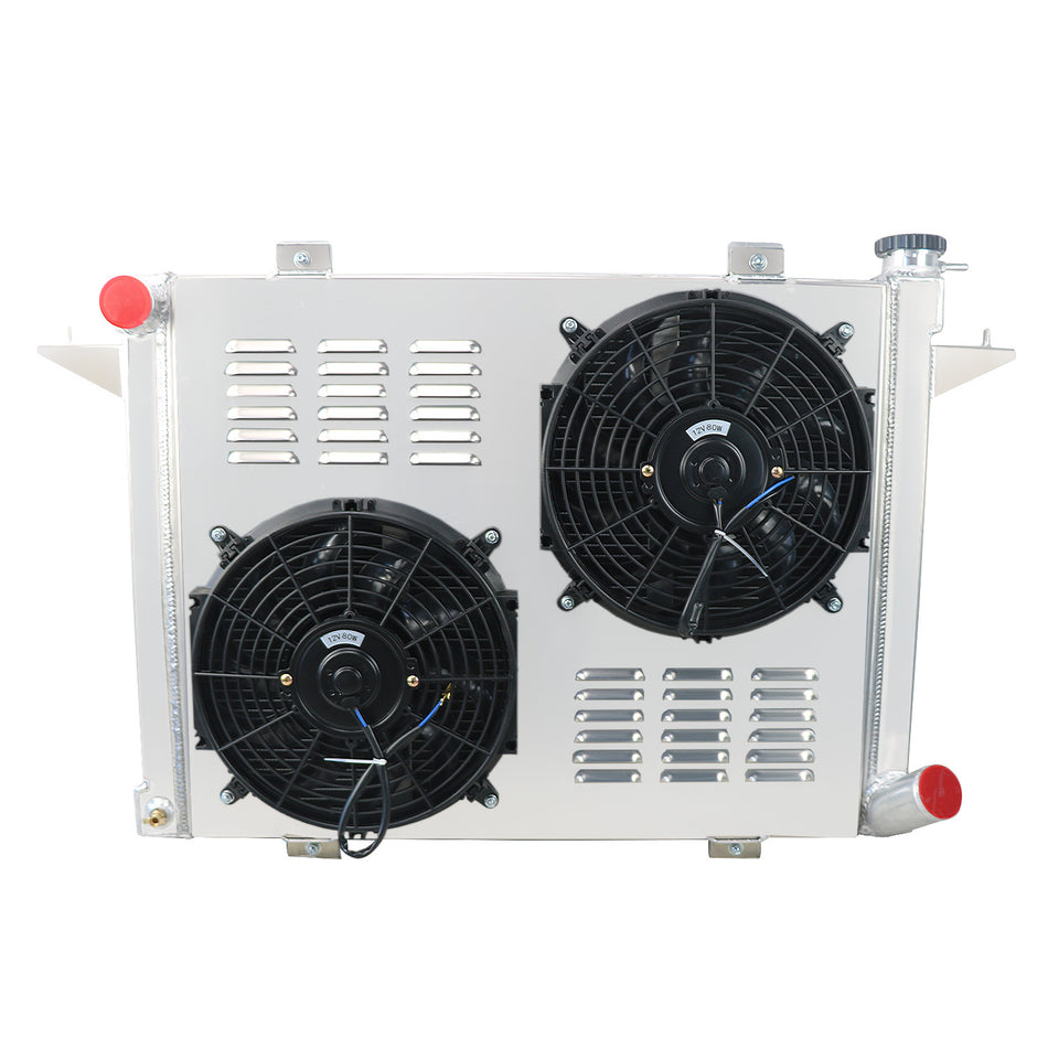 ASI Performance Dodge 3 Row Aluminum Radiator Fit 90-93 D250 D350 W250 5.9L Cummins Ramcharger 5.2L Shroud Fan Relay 90W