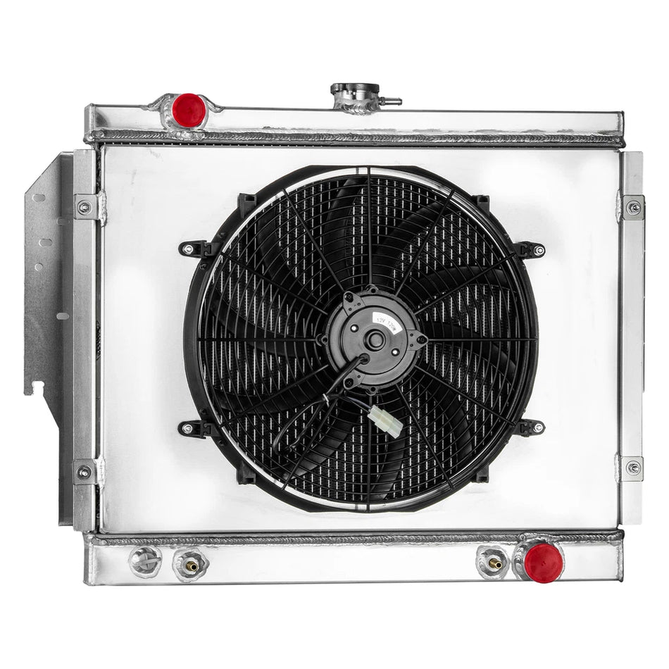 ASI Performance Aluminum Radiator+Shroud For 1979-1993 Dodge D/W 100 250 200 350 Truck V8