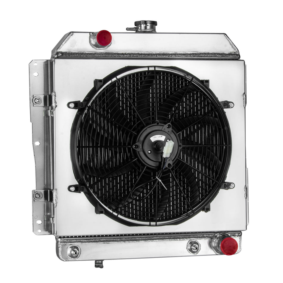 ASI Performance Aluminum 3 Row Radiator Shroud Fan For 1958 CHEVY IMPALA BEL AIR V8 4.6L 5.7L