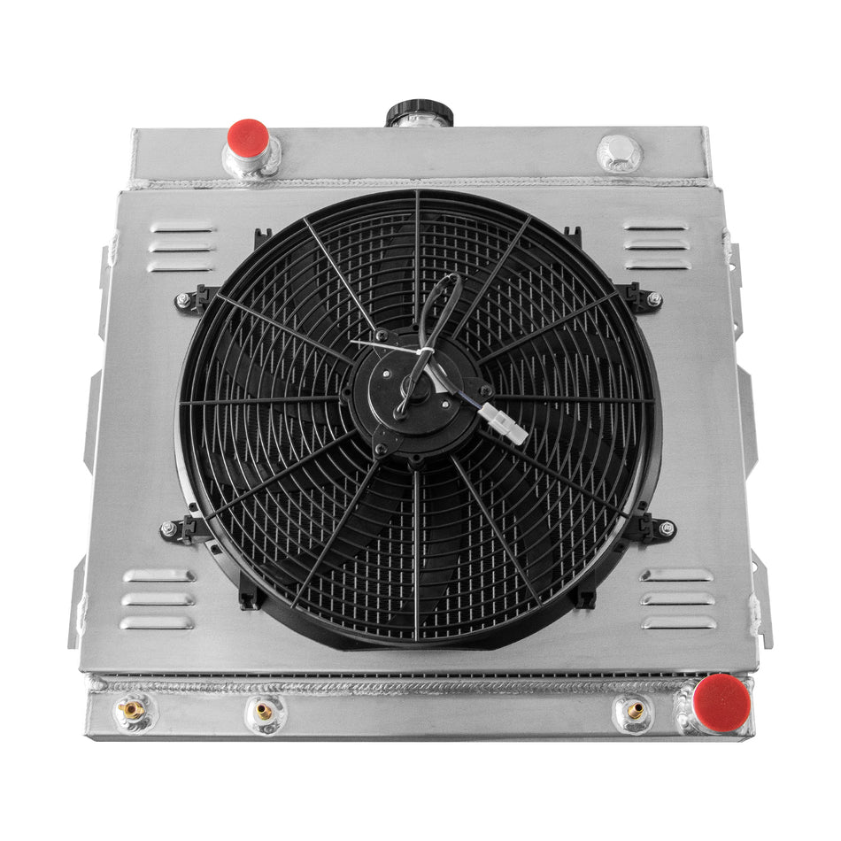 ASI Performance 2-Row Radiator+Shroud Fan Kit For 1972-79 77 DODGE D/W D100 W200 300 PICKUP V8