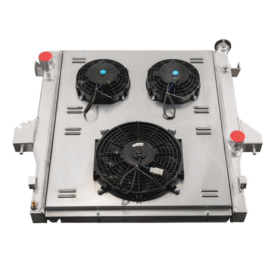 ASI Performance 2 Row Radiator+Shroud+Fan Fit 04-06 Dodge Ram 1500 8.3 02-03 2500 3500 8.0L V10