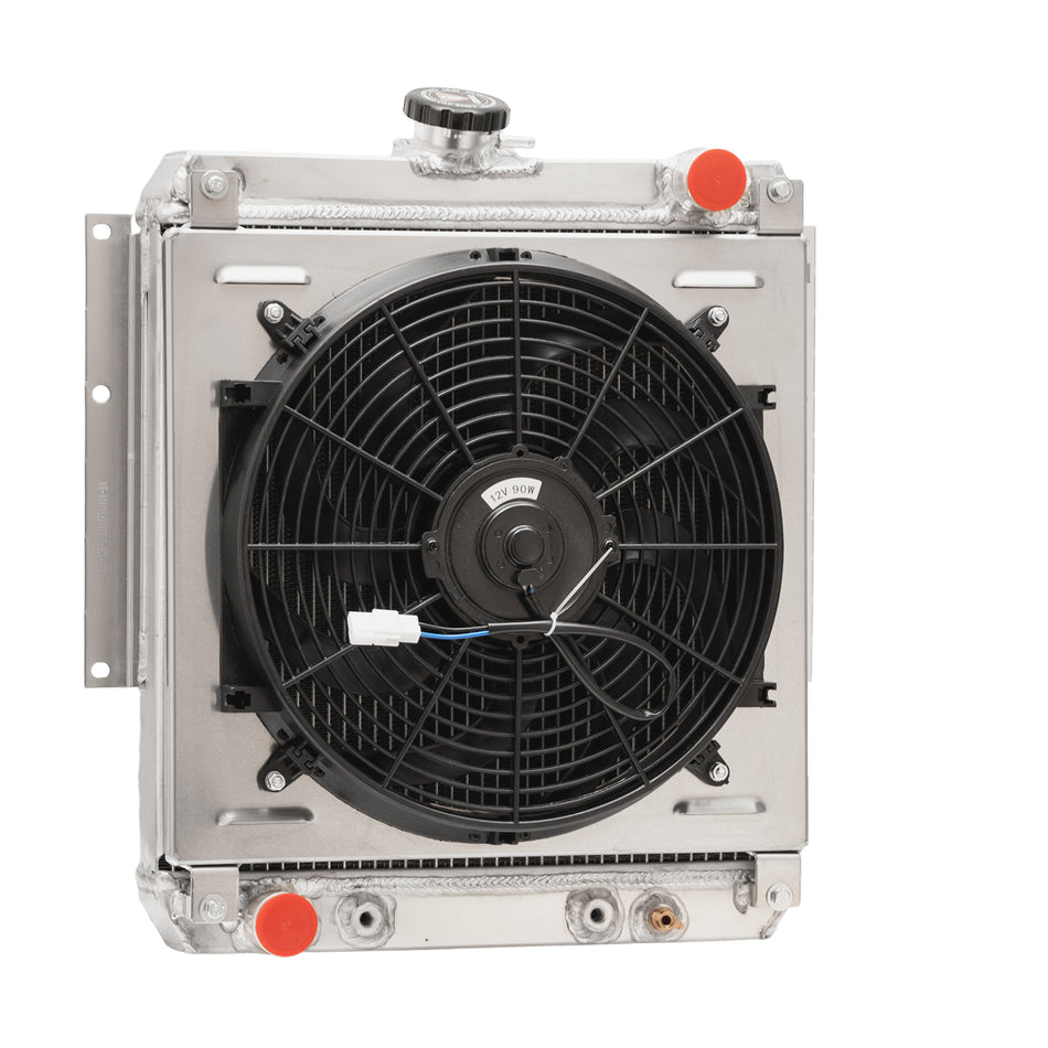 ASI Performance 3 Row Aluminum Radiator Shroud Fan Fit 1966-1973 Jeep DJ5 Cars 2.2L 3.8L L6 4.2L