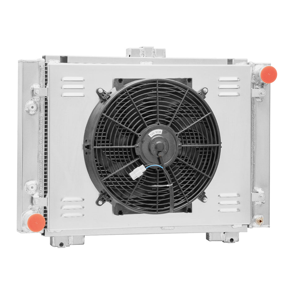 ASI Performance 4 Row Core Aluminum Radiator Shroud Fan Fits 1964 Ford Galaxie 500 500XL L6 V8