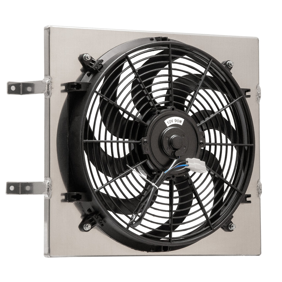 ASI Performance Aluminum Shroud 14 Fan For 1966~1974 1973 Jeep DJ5 Base 3.8L/4.2L/L6 Gas