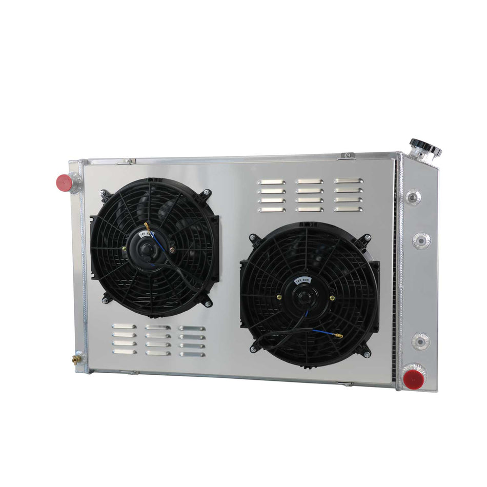ASI Performance 3 Rows Radiator+Shroud Fan For 1973-1987 Chevy C/K Series Truck Suburban