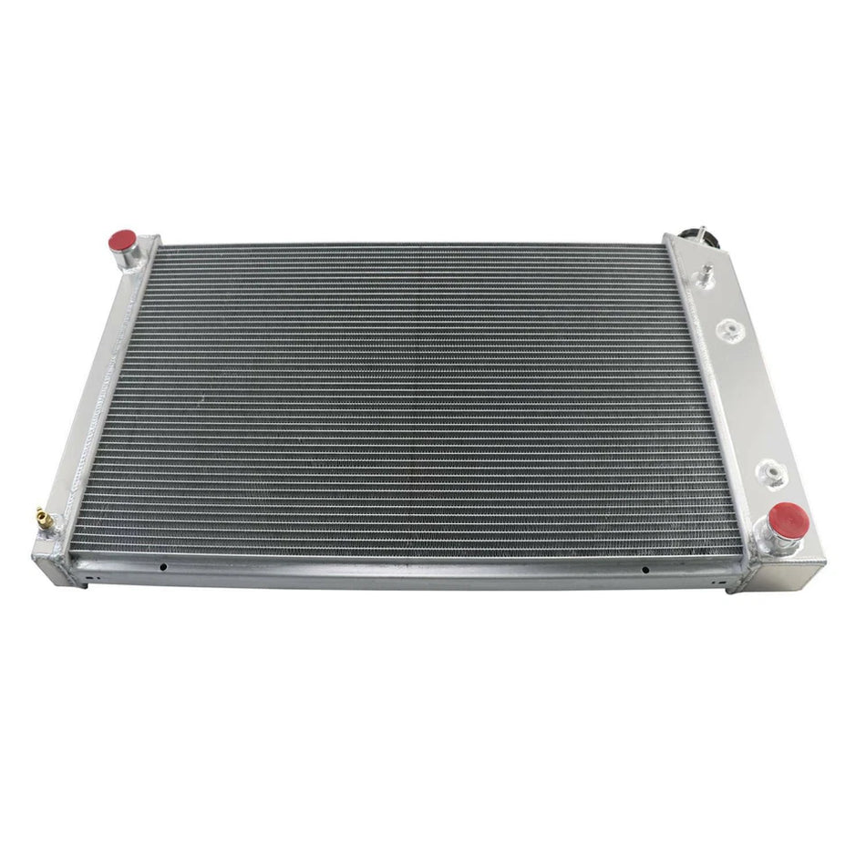 ASI Performance Pro 4 Rows Aluminum Radiator with Shroud Fan For 1973-1991 Chevy C/K C10 C20 C30 K10/20 V8 GMC Pickup 12" 90W Fan 20-1/4" Height x 33-1/4" Width