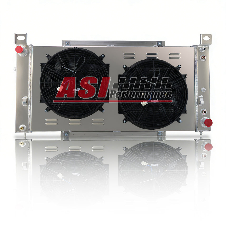 ASI Performance 3 Row Radiator with Shroud Fan Relay Fits 1999-2014 Chevy Silverado 1500 2500/Suburban 40-1/2 W x 21-3/8  H