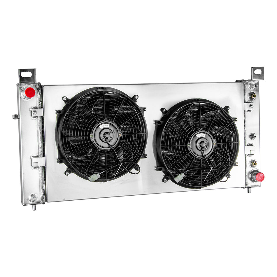 ASI Performance 3 Row Radiator+Shroud Fan For 99-2013 Chevy Silverado 1500 2500 GMC Sierra Yukon