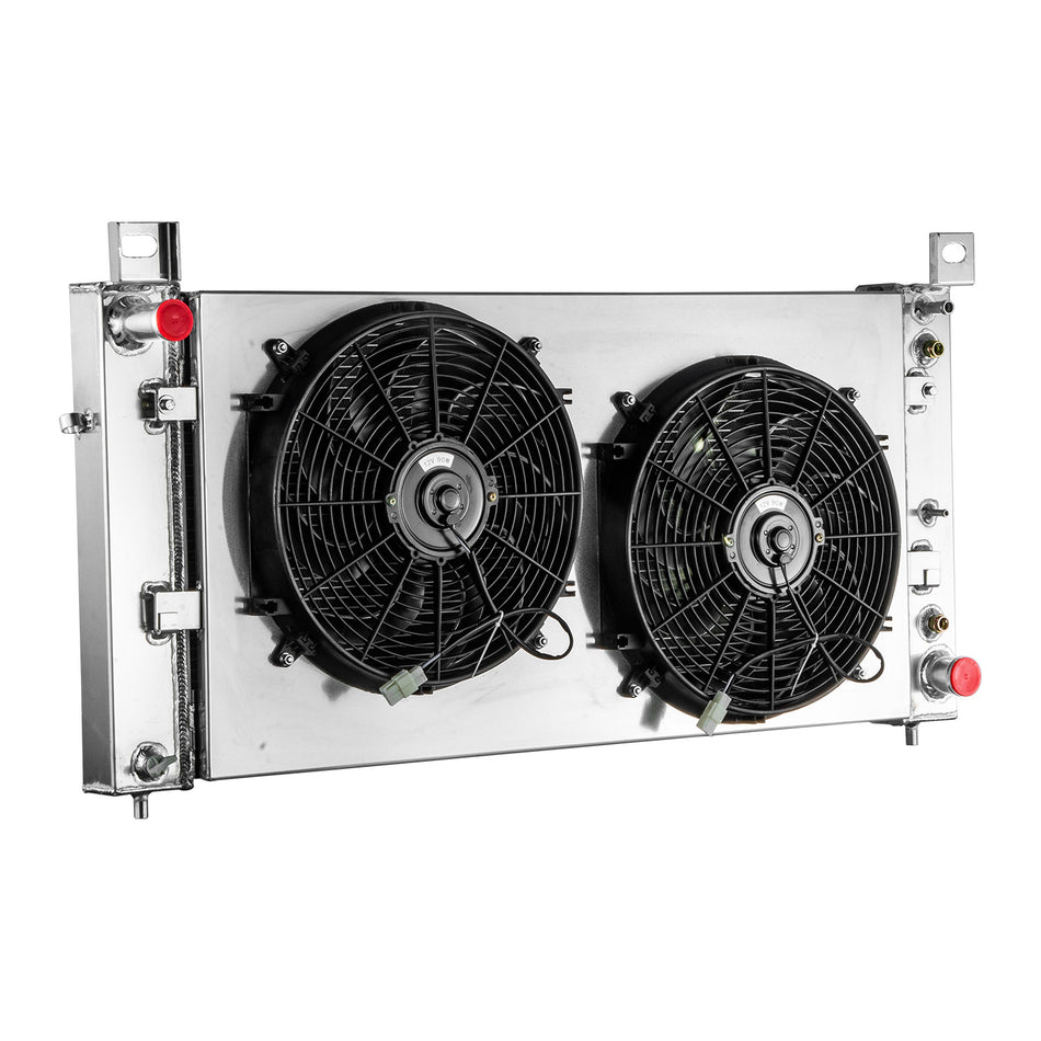 ASI Performance 3Row Radiator with Shroud +Fan fit 1999-14 Chevy Silverado 1500/2500 Tahoe GMC Yukon,