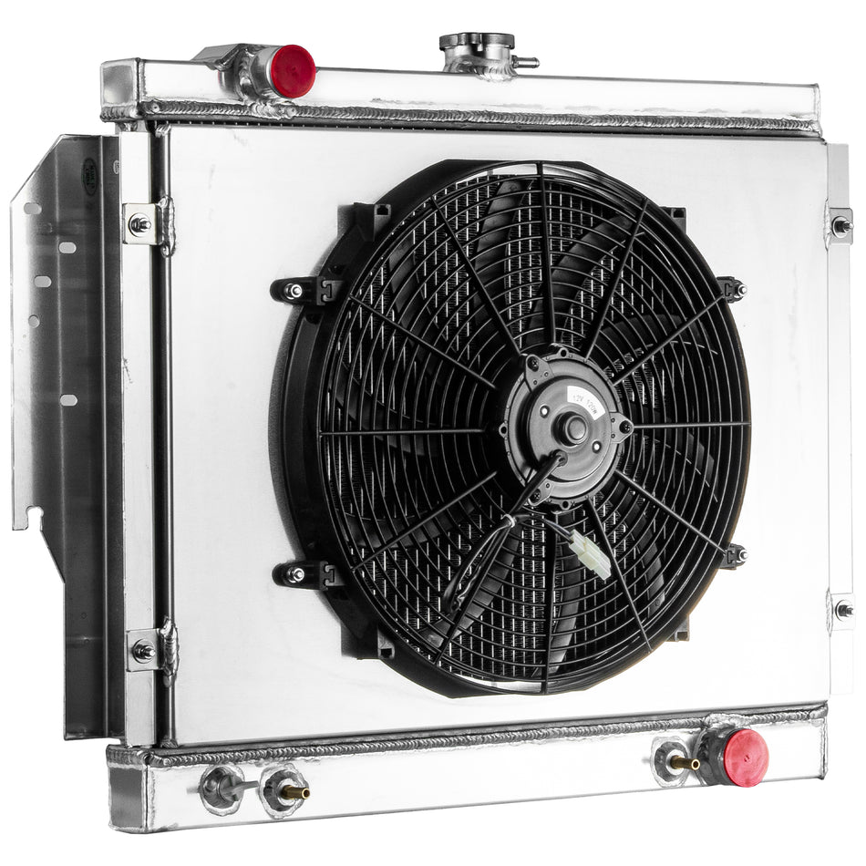 ASI Performance 2 Row Radiator Shroud Fan For 1979-93 Dodge D150 250 350 W150 250 Ramcharger 5.2L