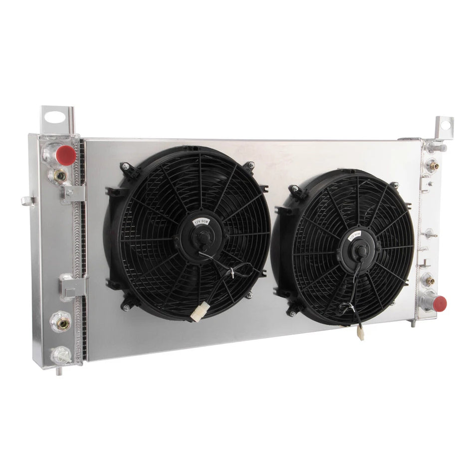 ASI Performance 3Row Radiator+Shroud Fan For 02-14 Chevy Silverado Tahoe GMC Sierra 1500 Yukon.