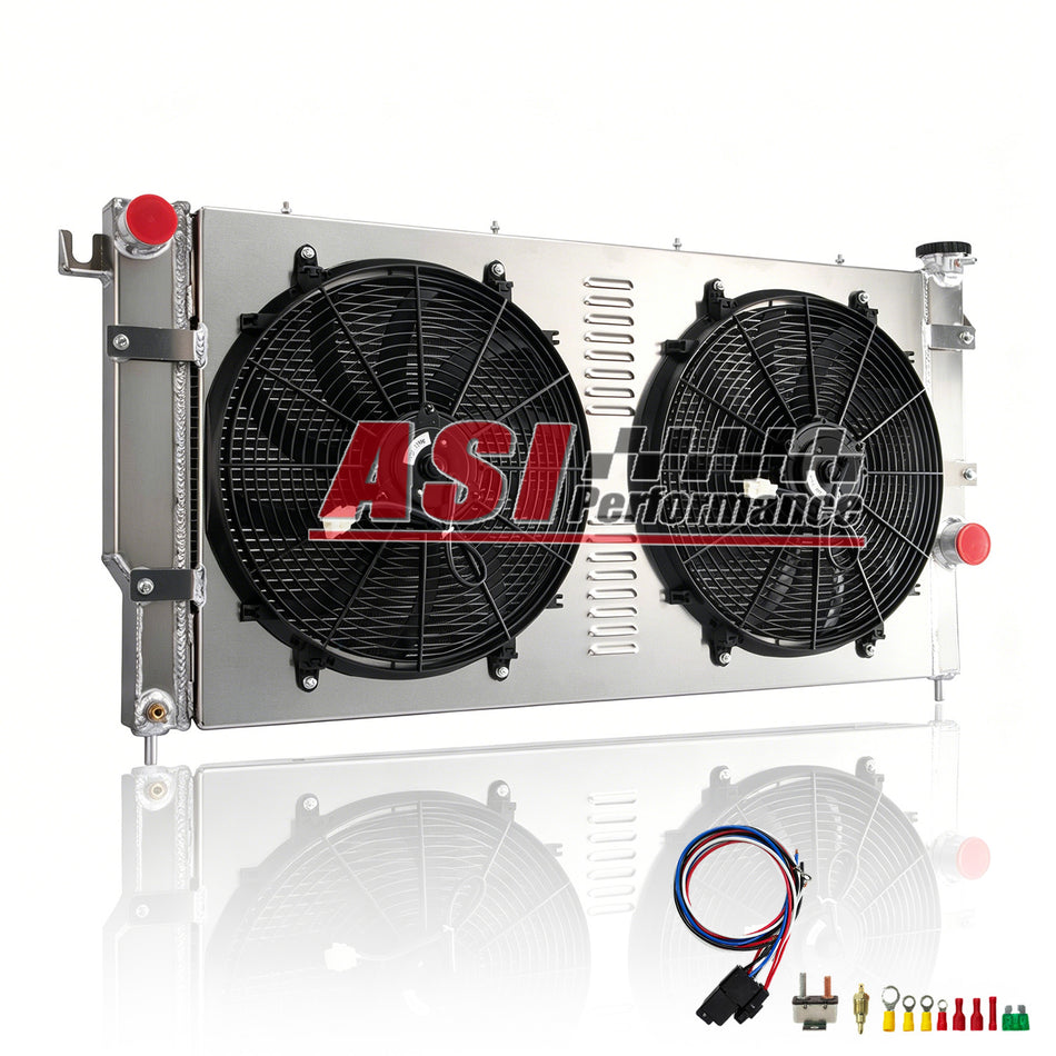 ASI Performance 2Row Radiator Shroud Fan For 1994-2002 Dodge Ram 2500 3500 TURBO DIESEL 5.9L