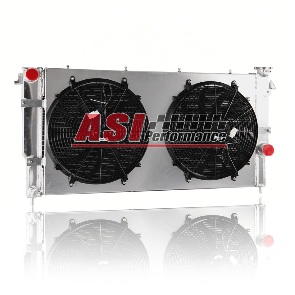 ASI Performance Aluminum Radiator with Shroud Fan fit 1994-2002 Dodge Ram 2500 3500 5.9L L6 Diesel