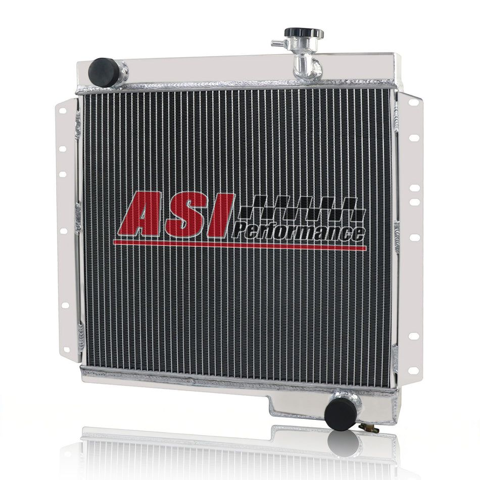 ASI Performance 4 Rows Aluminum Radiator For 1960-1984 Toyota Land Cruiser FJ40 FJ45 3.9L 4.2L MT 21 high X 22 Wide