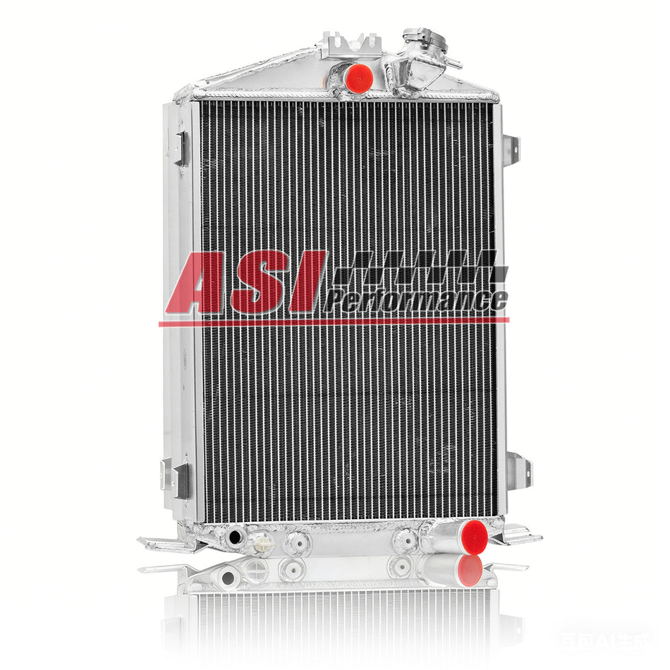 ASI Performance 4Row Radiator For 1932 Ford Lo Boy Low Boy Street Rod Rat Rod Model B/BB/18 3.3L