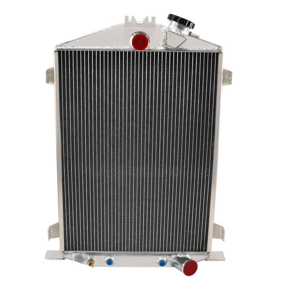 Rat Rod Radiator Overflow Tank ASI Performance 4 Row Radiator Shroud 16Fan For 1932 Ford Hi Boy Rat ...