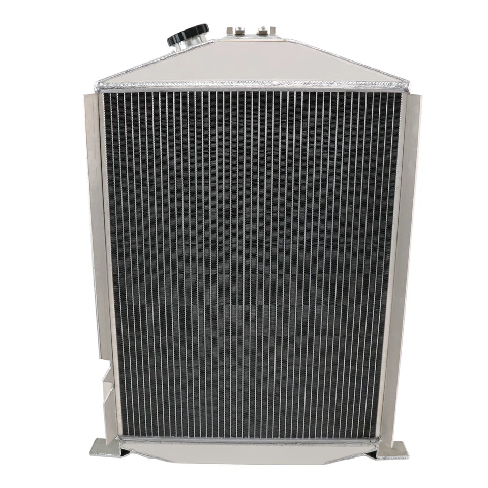 Rat Rod Radiator Overflow Tank ASI Performance 4 Row Radiator Shroud 16Fan For 1932 Ford Hi Boy Rat ...
