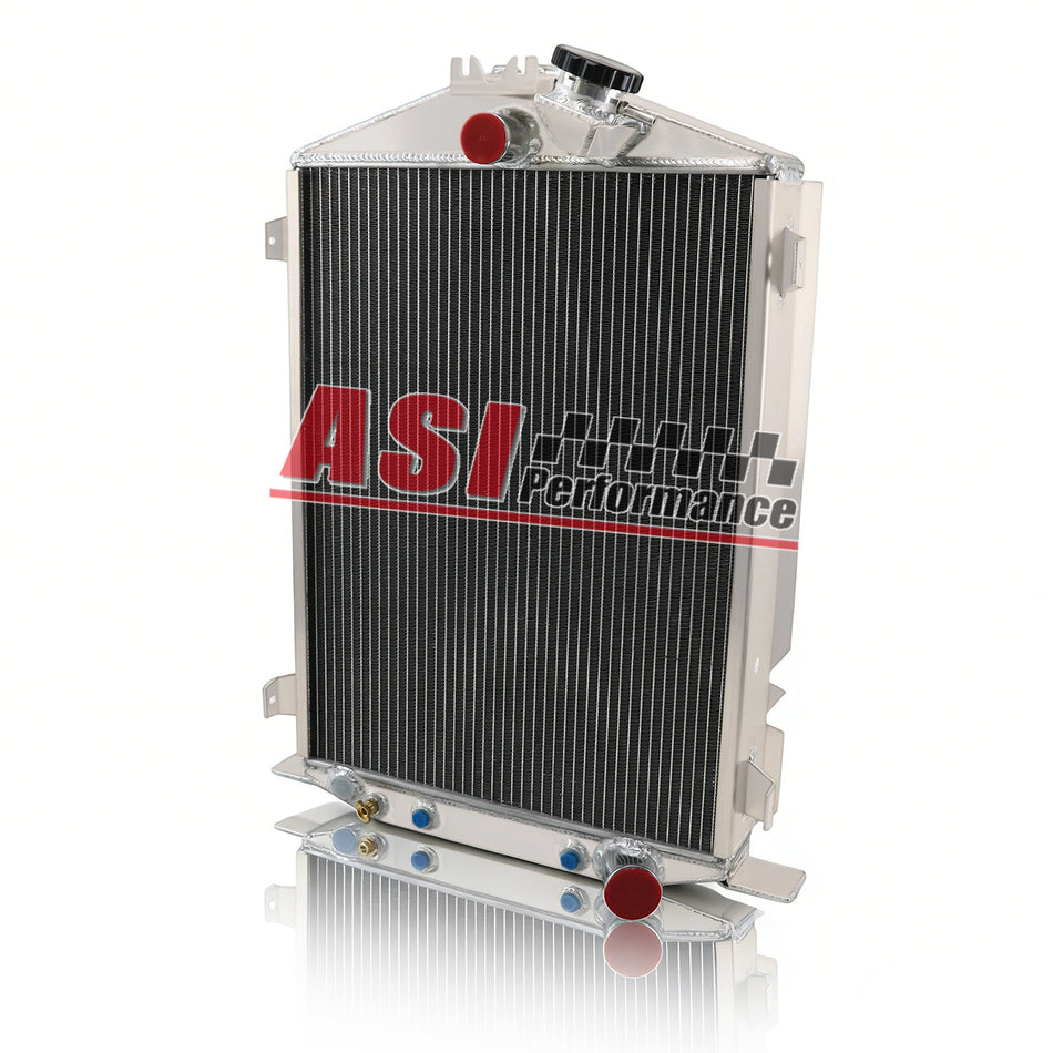 ASI Performance 4 Row Aluminum Radiator For 1932 Ford Street Rod Hi-High Boy Chevy Motor Engine
