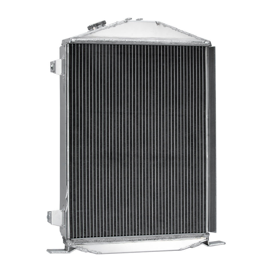 ASI Performance 4 ROW Radiator+Shroud Fan For 1932 Ford Street Rat Rod High Boy /Chevy V8 Engine