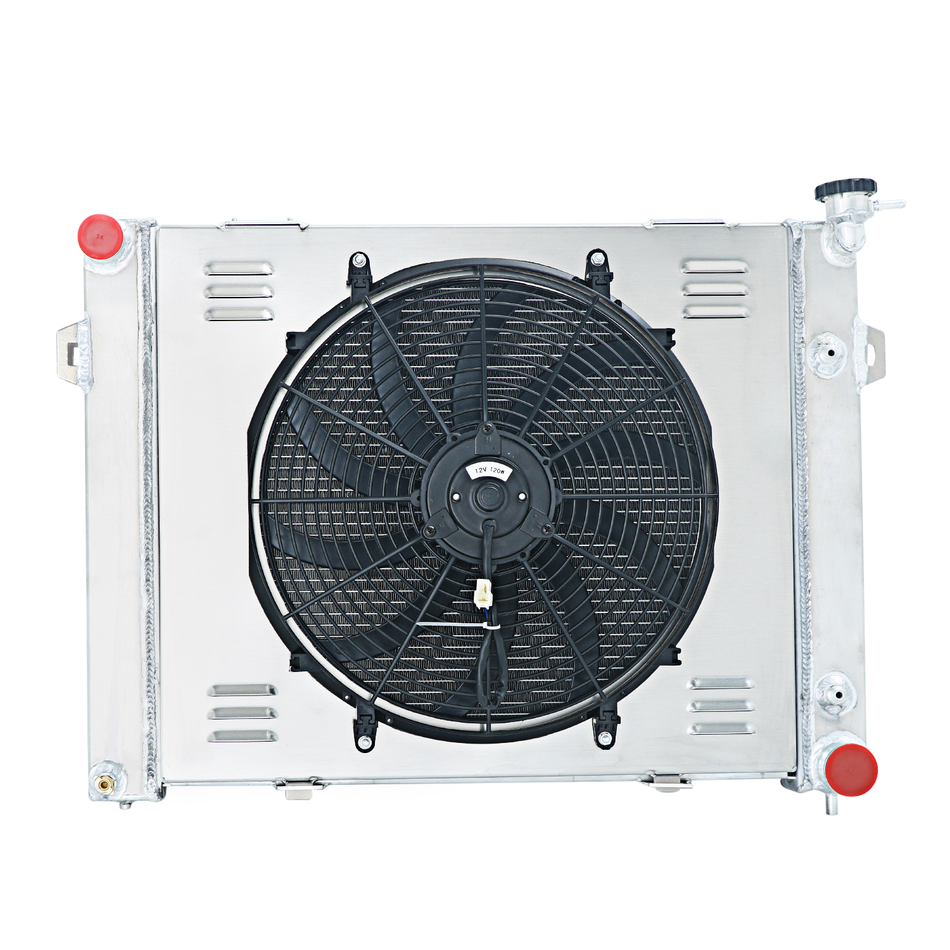 ASI Performance 3 Row Aluminum Radiator Shroud Fan Kit For 1993-1997 Jeep Grand Cherokee 5.2L V8