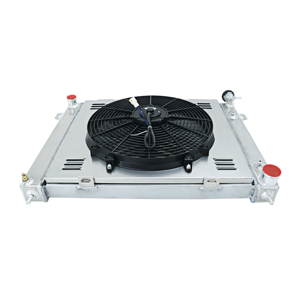 ASI Performance 3 Row Aluminum Radiator Shroud Fan Kit For 1993-1997 Jeep Grand Cherokee 5.2L V8