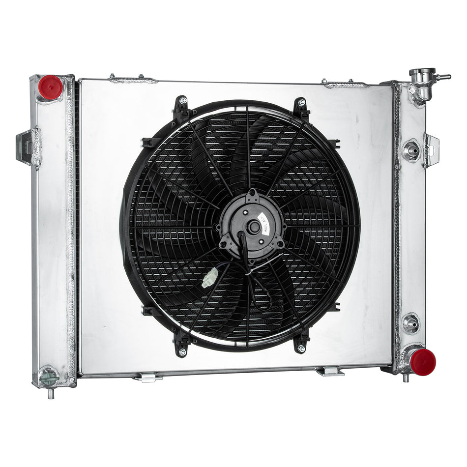 ASI Performance 3Row Aluminum Radiator Shroud Fan Fit 1993-97 1995 Jeep Grand Cherokee 5.2L V8