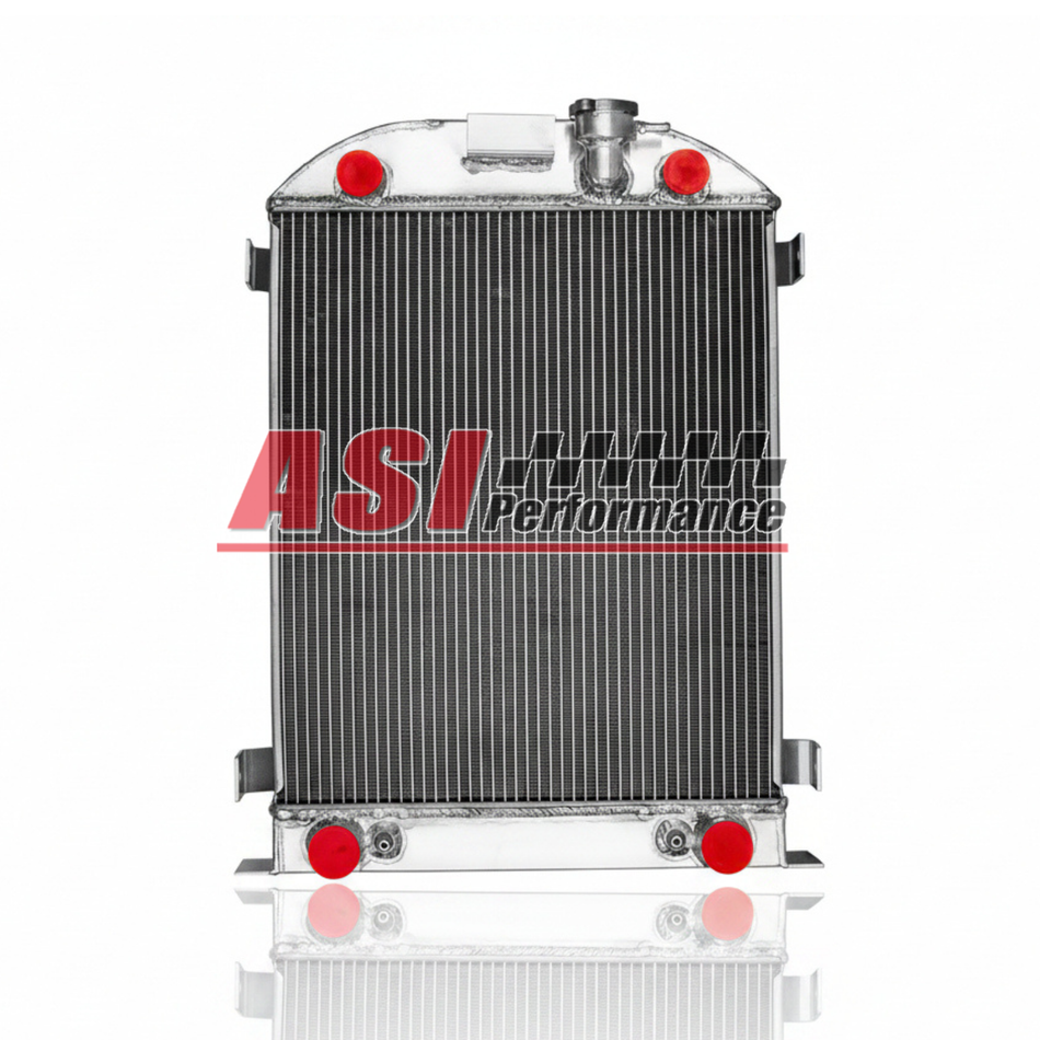 ASI Performance 4-Row Aluminum Radiator For Ford Model A Model B 3.3L Gas Engine 1930-1932