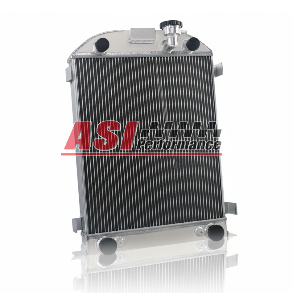 ASI Performance 4 ROWS RADIATOR FOR 1939 1940 FORD FLATHEAD ENGINE V8 STOCK HEIGHT 62MM CORE