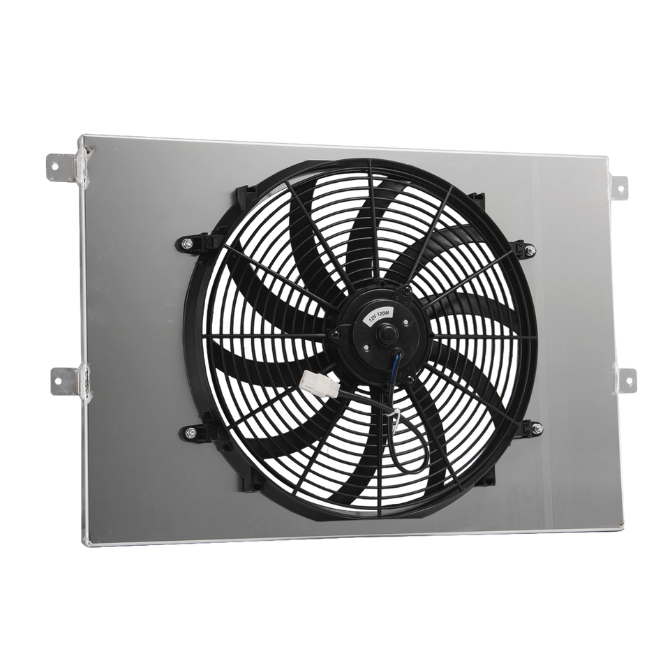 ASI Performance Aluminum Radiator Shroud+Fan For 1971-1979 Dodge B100 D100 W150 D200 Ramcharger