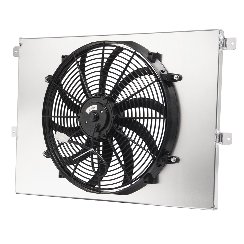 ASI Performance Aluminum Radiator Shroud+Fan For 1971-1979 Dodge B100 D100 W150 D200 Ramcharger