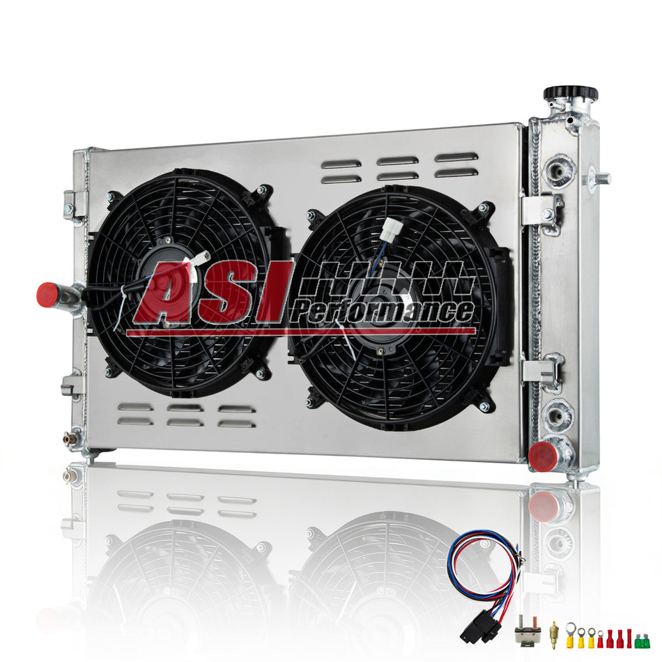 ASI Performance 3 Row Aluminum Radiator Shroud Fan Relay For 2005 2006 Pontiac GTO 6.0L V8 Gas