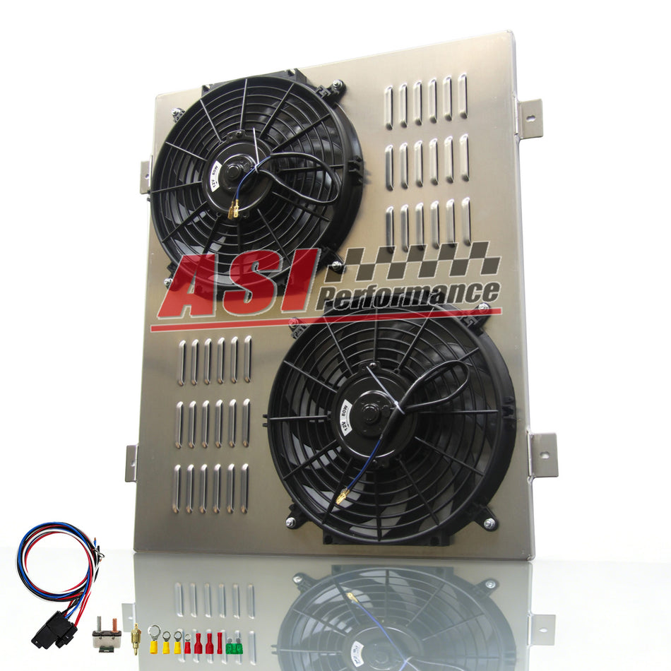 ASI Performance Dodge Aluminum Shroud Fans For1990-93 D250 W250 W350 D350 5.9L Cummins