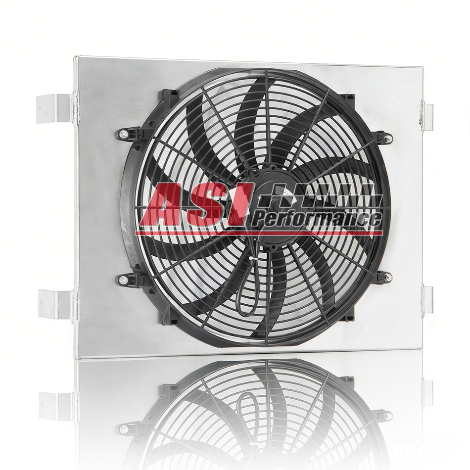ASI Performance Aluminum Shroud Electric Fan For 1955-57 Chevy Bel Air Del Ray Nomad 4.3L/4.6L V8