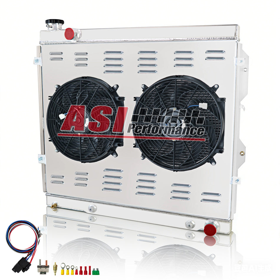 ASI Performance 3 Row Aluminum Radiator+Shroud Fan For 2000-2007 Toyota Tundra Sequoia 4.7L V8