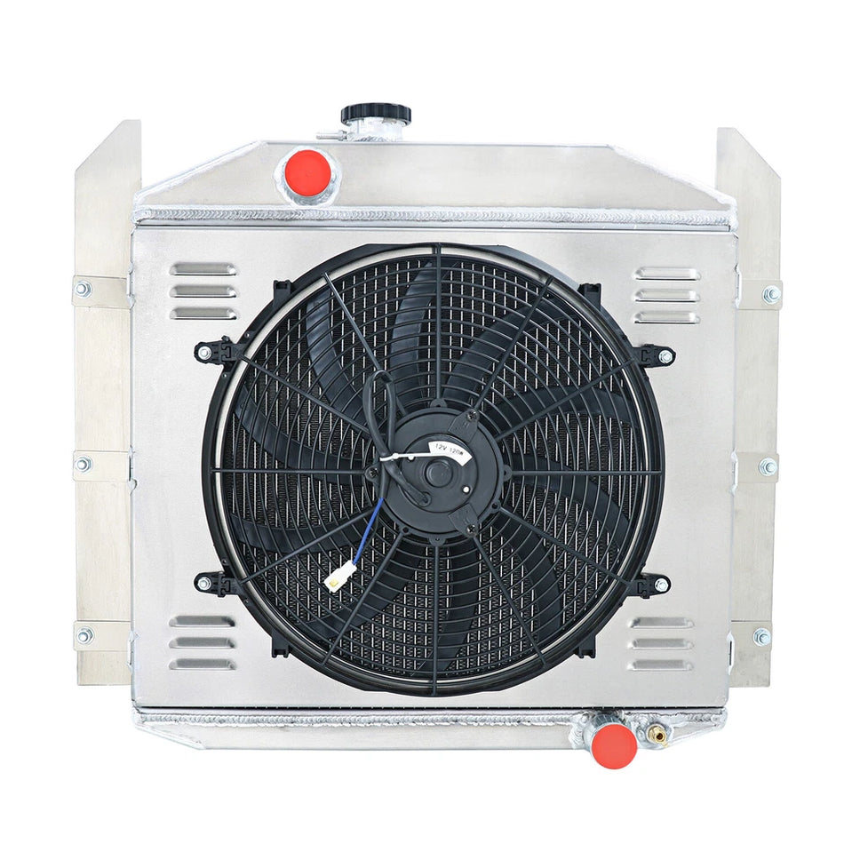 ASI Performance 3 Row Aluminum Radiator Shroud Fan Relay for 1949-1952 Studebaker Pickup Trucks