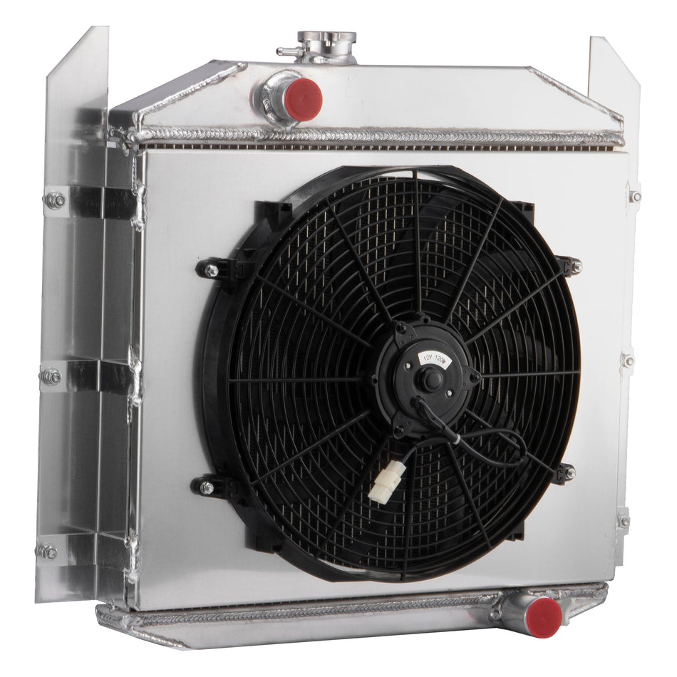 ASI Performance 3Row Radiator Shroud Fan For 1949-1952 Studebaker 2R6 2R10 2R11 2R14 2R17 L6 4.0L