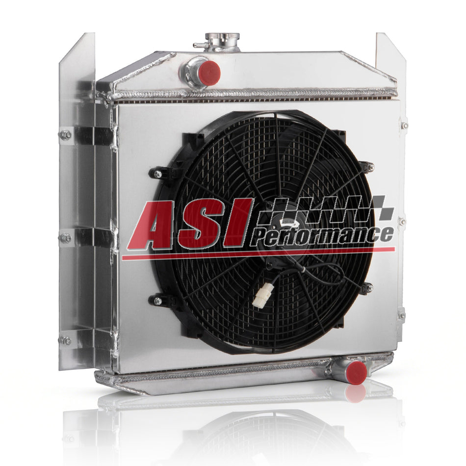 ASI Performance 3Row Radiator Shroud Fan For 1949-1952 Studebaker 2R6 2R10 2R11 2R14 2R17 L6 4.0L