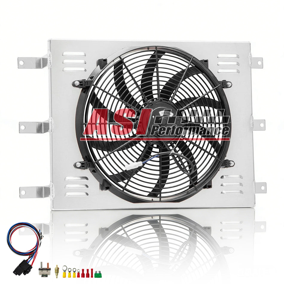 ASI Performance Aluminum Shroud Fan+Relay Kit For 1949 1950 1951 1952 Studebaker Pickup Trucks