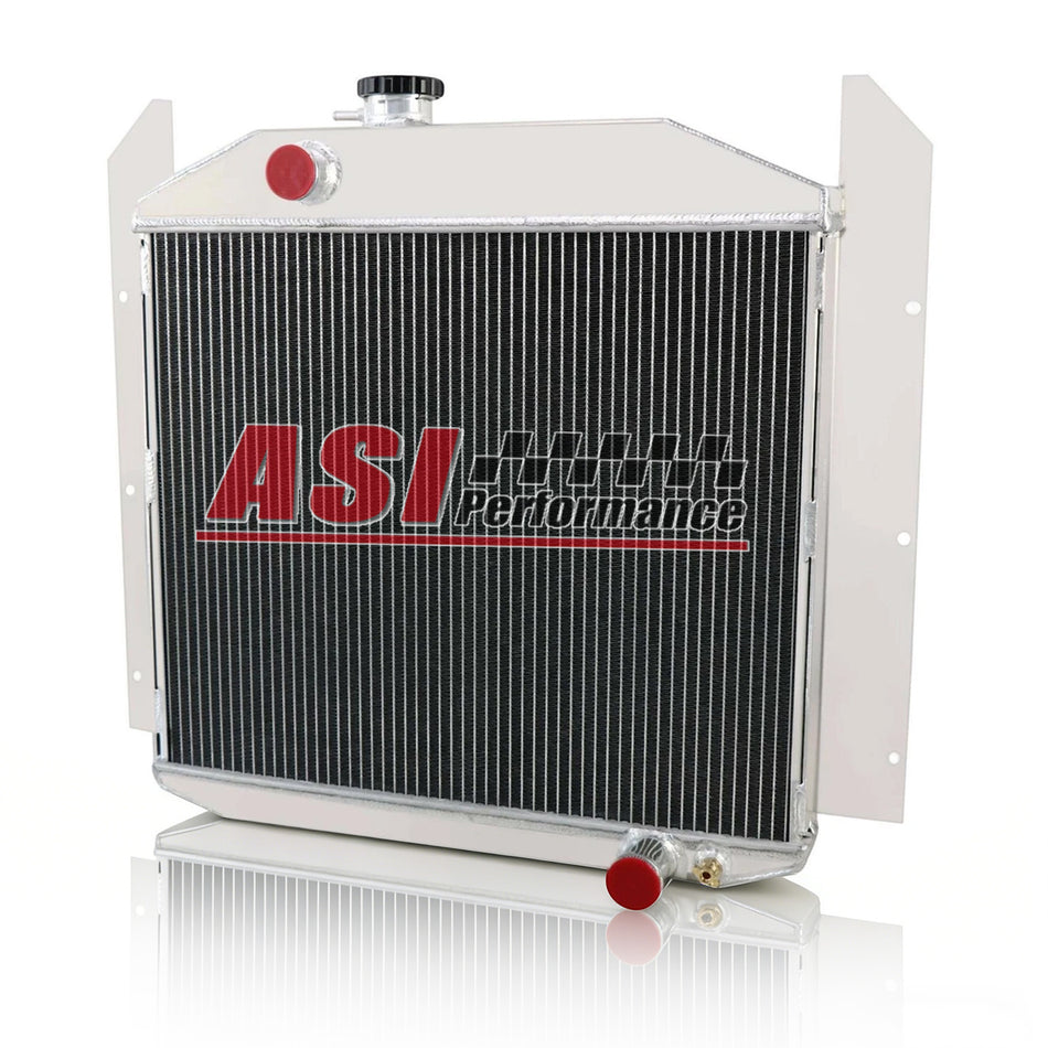 ASI Performance 4 Row Aluminum Radiator For 1949-1952 Studebaker Pickup Truck 2.8L 4.0L